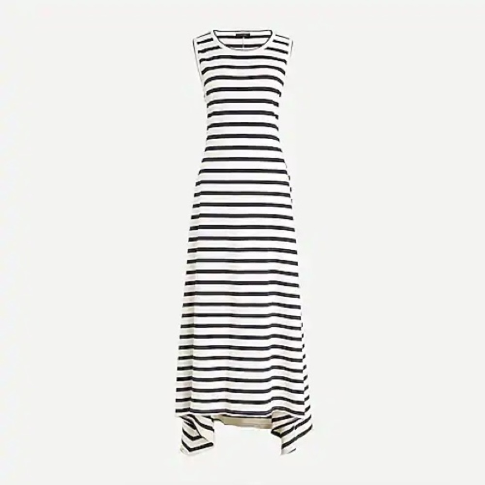 JCrew High Low Striped Maxi Dress